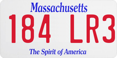 MA license plate 184LR3