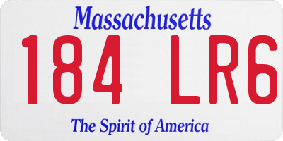 MA license plate 184LR6
