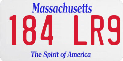 MA license plate 184LR9