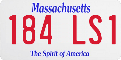 MA license plate 184LS1