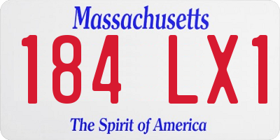 MA license plate 184LX1