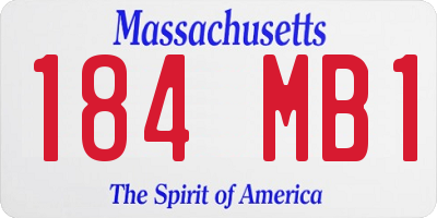 MA license plate 184MB1
