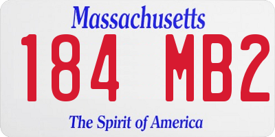 MA license plate 184MB2