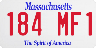 MA license plate 184MF1
