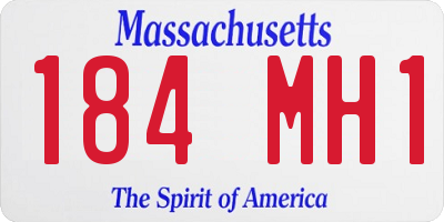 MA license plate 184MH1