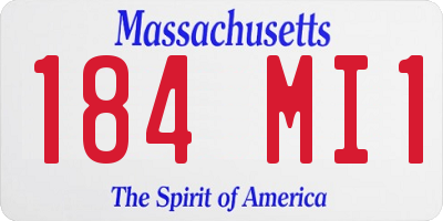 MA license plate 184MI1