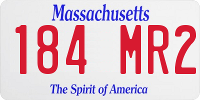 MA license plate 184MR2