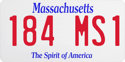 MA license plate 184MS1