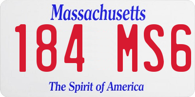 MA license plate 184MS6