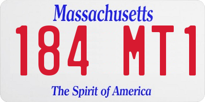 MA license plate 184MT1