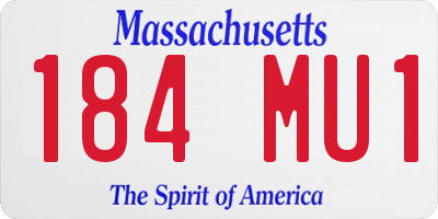 MA license plate 184MU1