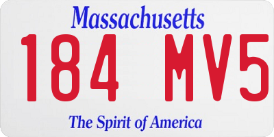 MA license plate 184MV5