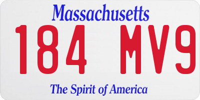 MA license plate 184MV9