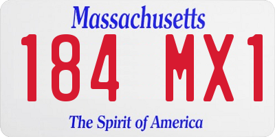 MA license plate 184MX1