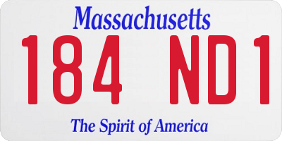 MA license plate 184ND1