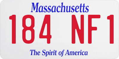 MA license plate 184NF1
