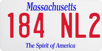 MA license plate 184NL2
