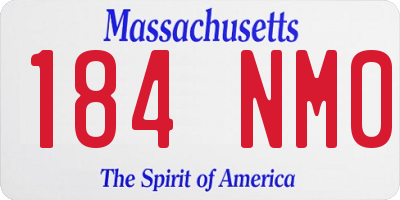 MA license plate 184NM0