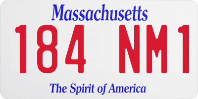 MA license plate 184NM1