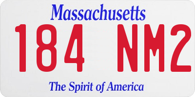 MA license plate 184NM2