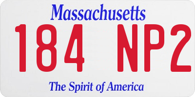 MA license plate 184NP2