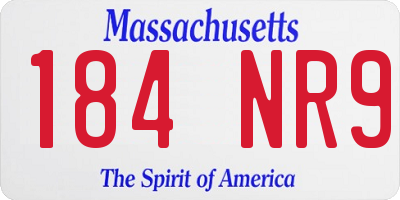 MA license plate 184NR9