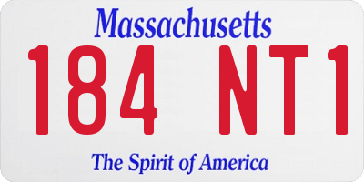 MA license plate 184NT1