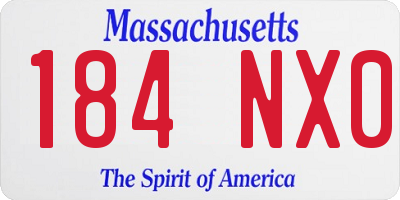 MA license plate 184NX0