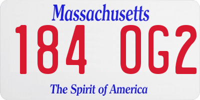 MA license plate 184OG2