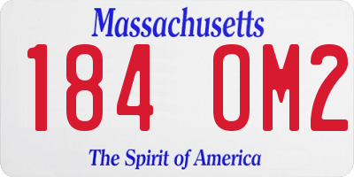 MA license plate 184OM2