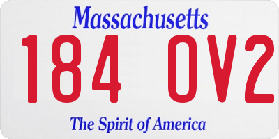 MA license plate 184OV2