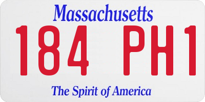 MA license plate 184PH1