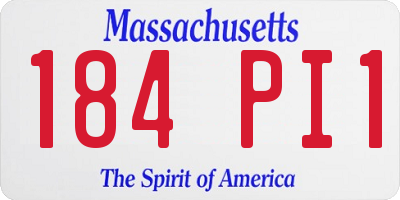 MA license plate 184PI1