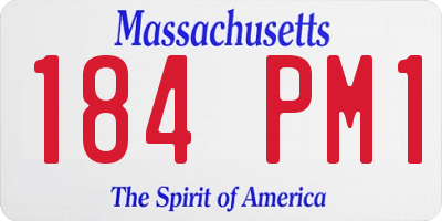 MA license plate 184PM1
