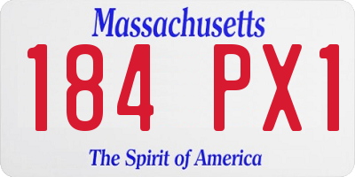 MA license plate 184PX1