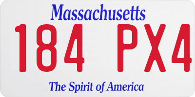 MA license plate 184PX4