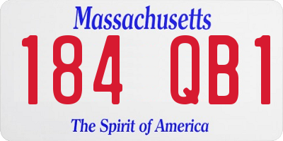 MA license plate 184QB1