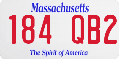 MA license plate 184QB2