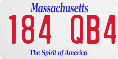 MA license plate 184QB4