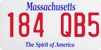 MA license plate 184QB5