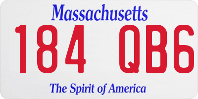MA license plate 184QB6