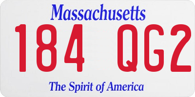 MA license plate 184QG2