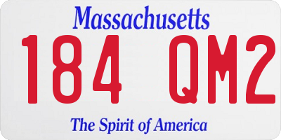 MA license plate 184QM2
