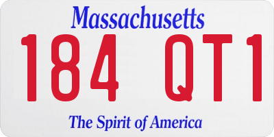 MA license plate 184QT1