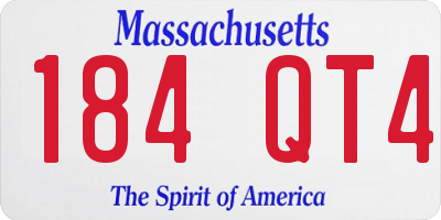 MA license plate 184QT4