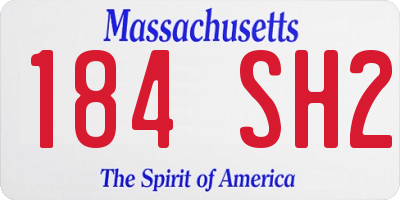 MA license plate 184SH2