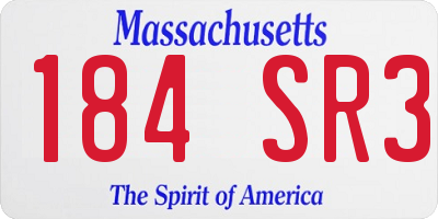 MA license plate 184SR3