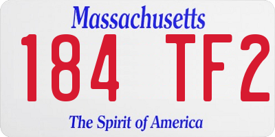 MA license plate 184TF2