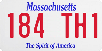 MA license plate 184TH1