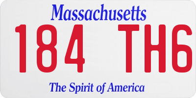 MA license plate 184TH6